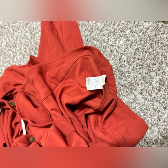 J Jill Wearever Collection Button Shacket Burnt Orange Collared Women’s Medium - Picture 10 of 10